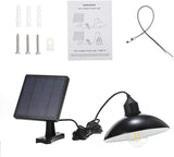 Lixada Solar Pendant Light Outdoor Hanging Light Shed Light with E27 Industrial Edison Bulb IP65 Waterproof for | Lumora