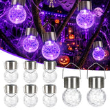 GIGALUMI Solar Hanging Lights Outside Halloween Decoration Lanterns 8 PC