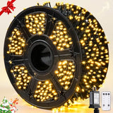 JMEXSUSS 502ft 1500 LED Christmas Lights Outdoor with Remote, Warm White