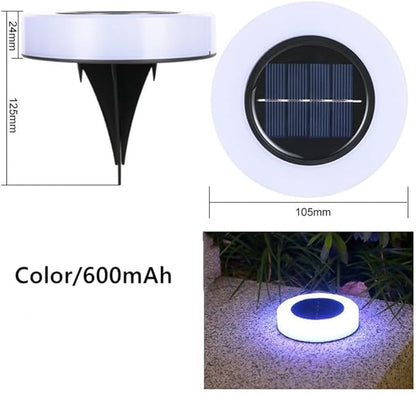 4 Packs Solar Lights Outdoor Garden Ground Lights IP44 Waterproof Solar Powered Pathway Deck Light for Lawn Walkway Yard (Color)