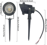 QUANS 6 Pack 12W Warm White Low Voltage Outdoor Landscape Spotlight LED Light, Wall Mount Fixture, Waterproof Stake | Lumora