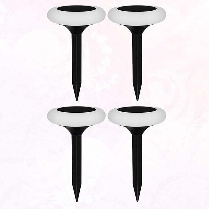 Cabilock 4pcs RGB Colorful Solar Garden Lights with Modes Energy-Saving Outdoor Solar Pathway Lamps for Lawn Driveway Easy Installation Landscape Lighting