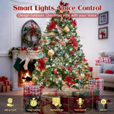 240LED 88FT Christmas String Lights Voice Controlled Remote, Cool White