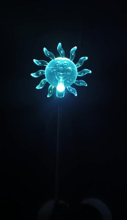 Starry Illuminate 3 PCS Solar Color Changing Style Garden Stake Light Pathway Stake Light (Sun)