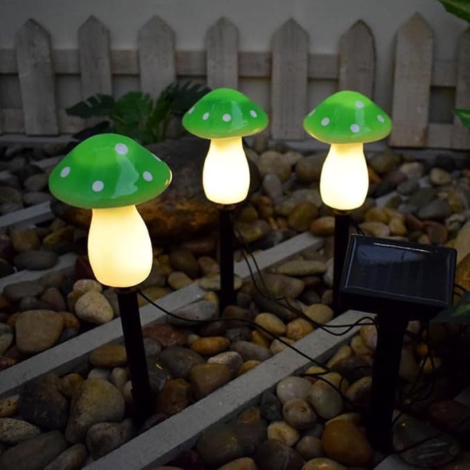 Generic Mushroom Solar Lights Outdoor, Waterproof Mushroom Landscape Lights 8 Lighting Modes Mushroom Garden Fairy | Lumora