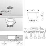 LED Deck Lights Kit, 50 Pack 1.77" RGBW+IC Multicolor Dynamic Low Voltage Recessed Landscape Lights, IP67 | Lumora