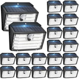 [20 Packs] Solar Motion Lights Outdoor, Ultra Bright Solar Fence Lights with Motion Sensor, IP65 Waterproof Security Light 3 Modes, 270° Lighting Angle, Wall Lights for Deck Patio Fence Garage Door