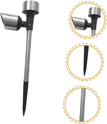 POPETPOP 2pcs Solar Pathway Lights Outdoor Solar Garden Stake Lamps Energy-Saving Landscape Lighting for Lawn and Patio Warm Illumination