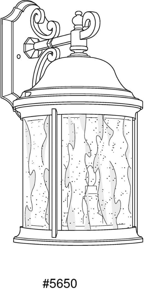 Progress Lighting Ashmore Collection 3-Light Water Seeded Glass New Traditional Outdoor Medium Wall Lantern Light | Lumora