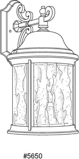 Progress Lighting Ashmore Collection 3-Light Water Seeded Glass New Traditional Outdoor Medium Wall Lantern Light | Lumora