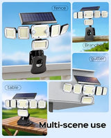 Solar Flood Lights Outdoor,5000LM Clip on Solar Lights with Motion Sensor