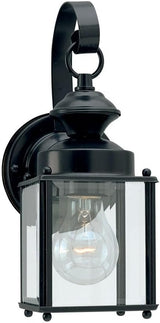Generation Lighting 8456-12 Jamestowne Transitional One - Light Outdoor Wall Lantern Outside Fixture, Black Finish | Lumora