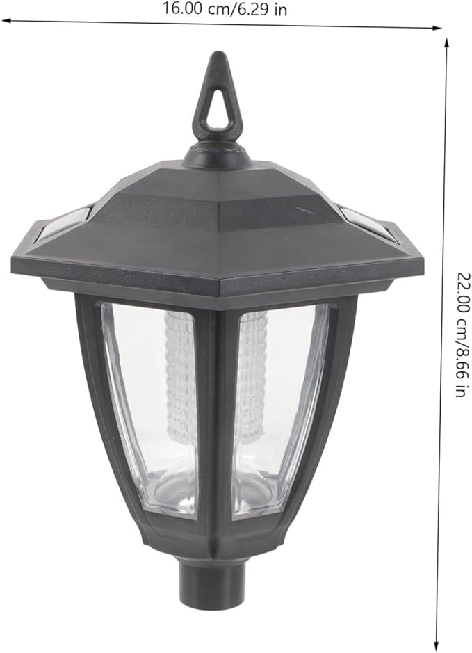 VOSAREA Solar Garden Light Decorative Outdoor Pathway Lamp Vintage LED Landscape Lighting for Lawn Garden Auto Off Solar Charge Elegant Design for Patio