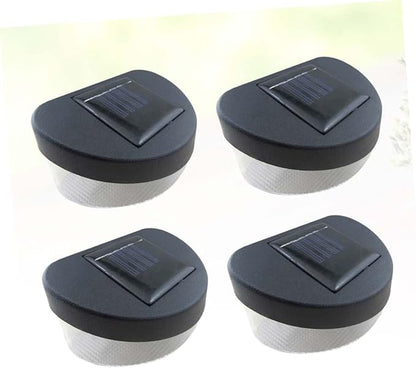 4pcs Solar Outdoor Led Garden Light Fence Decoration Lamp White LEDs Easy to Install Solar Light for Pathways Garages and Porches