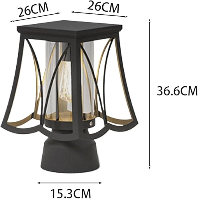 Outdoor Solar Post Light with Wired Option, Square Pillar Light for Fence and Gate, Exterior Post Lamp and Column | Lumora