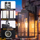 15" Dusk to Dawn Porch Light, Black Extra-Large Outdoor Wall Light