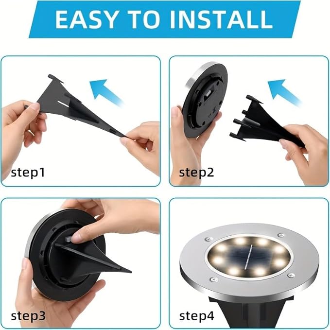6/16/18 Pack Solar Lights Outdoor, IP44 Waterproof Solar Ground Lights with 8 Modes, Solar Powered Landscape | Lumora