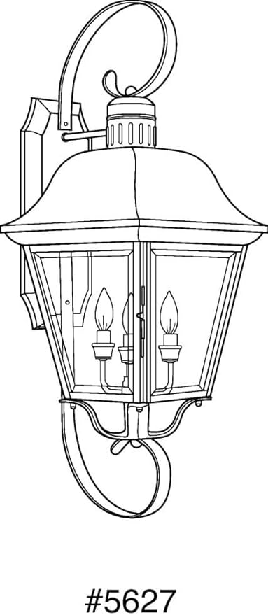 Progress Lighting Andover Collection 4-Light Clear Beveled Glass Farmhouse Outdoor Extra-Large Wall Lantern Light Antique Bronze