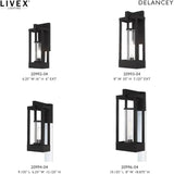 Livex Lighting 20992-12 Delancey - 16" One Light Outdoor Wall Lantern, Satin Brass Finish with Clear Glass | Lumora