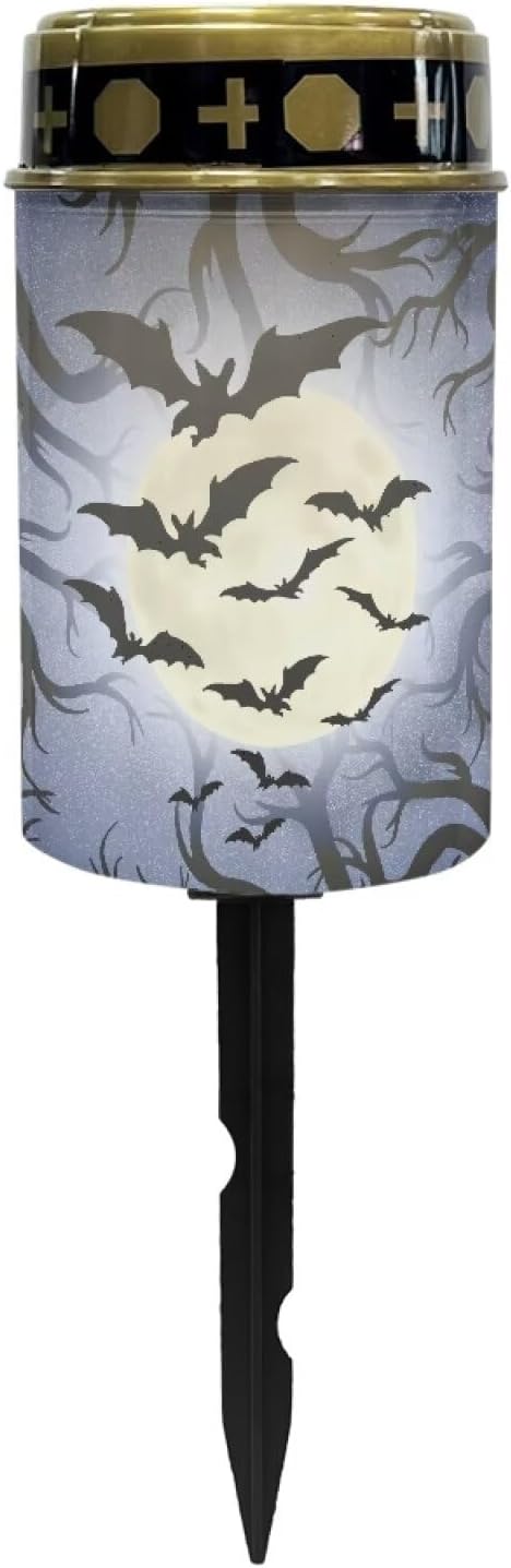 Bats Solar Cemetery Grave Decorations Outdoor Garden Solar Lights Landscape Lighting Patio Accessories Memorial Lights Decorate Lawn, Fence, Backyard