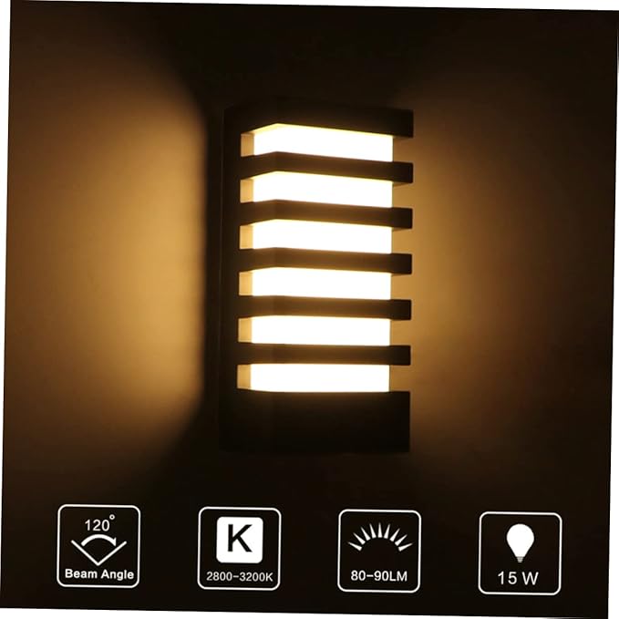 Uonlytech 15w Cob Led Wall Light Modern Aluminum Fixture for Use Rated Easy to Install Warm White Sconce for Porch Garden Corridor Bar Cafe Lighting