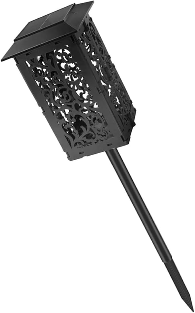 Lurrose Solar Garden Lights Outdoor Waterproof LED Lawn Path Lights for Yard Landscape Decoration with Folding Solar Panel for Patio and Garden