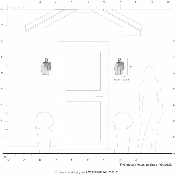 Livex Lighting 2181-91 Westover 1 Light BN Outdoor Wall Lantern, Brushed Nickel | Lumora