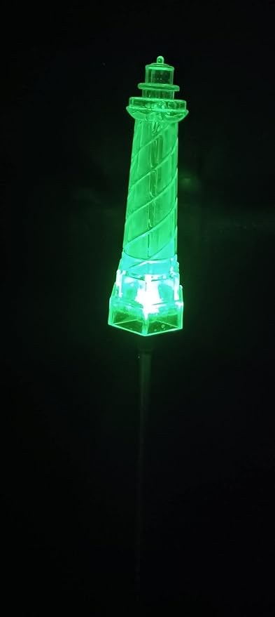 Starry Illuminate 3 PCS Solar Color Changing Style Garden Stake Light Pathway Stake Light (Lighthouse)