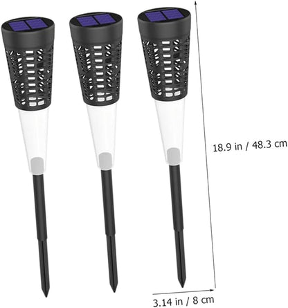 6pcs Solar Stake Lights Outdoor Garden Walkway Path Lights with Warm and Colorful Projection, Solar-Powered Lawn Lamps for Patio and Yard Decoration