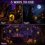 Halloween Decorations Outdoor Witch Lanterns, Solar Halloween Witch Decor