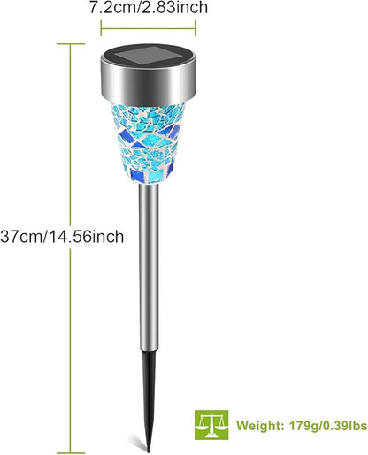 Solar Outdoor Lights, 6Packs Solar Pathway Lights P44 Water-Resistant Walkway Light 8Hrs Lawn Lamps for Yard Garden Decor Driveway Walkway Landscape