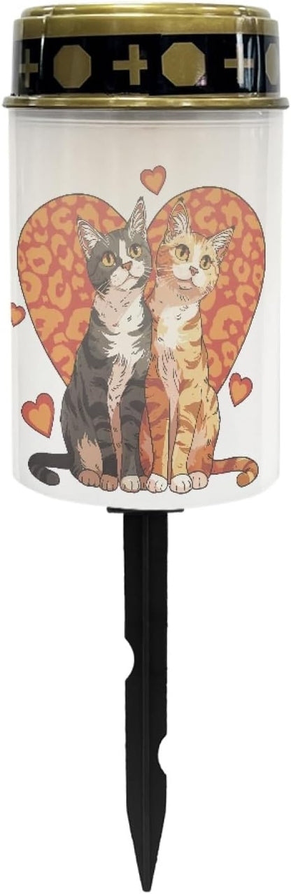 Cat Solar Outdoor Lights,Solar Stake Lights Waterproof Solar Pathway Lights Landscape Lighting Solar Lantern Outdoor Garden Decorations for Yard Patio Tabletop