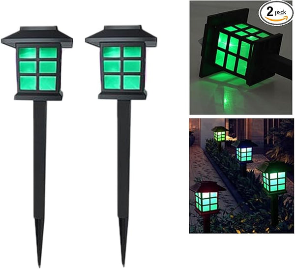 Outdoor Solar Pathway Lights Waterproof 2-Packs Outside LED Decorative Lights Landscape Lighting for Yard Patio | Lumora