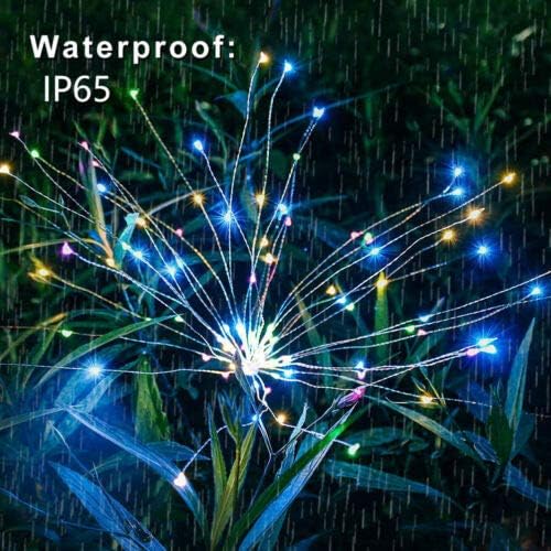 TDA Solar Firework Light Outdoor Garden Decorative Solar Lights Stake Fireworks Stars for Walkway Pathway Backyard | Lumora
