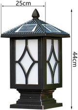 Lights Outdoor Retro IP65 Waterproof Black Solar Column Lamp External Listing Garden Landscape European Outdoor | Lumora