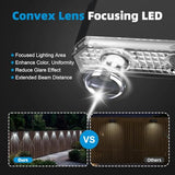 12 Pack Solar Fence Lights Outdoor, Deck Light Solar Powered, IP65 Waterproof Led Riling Solar Lights for Outside Step Yard, Cool White