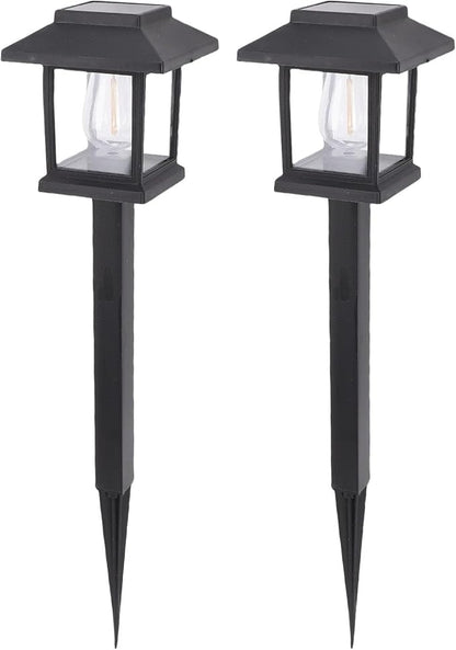 Water Proof Pathway Light Solar Pathway Lights Outdoor Tungsten Style, IP44 Water Proof Solar Powered for Walkway Decor, with LED Light Sensor