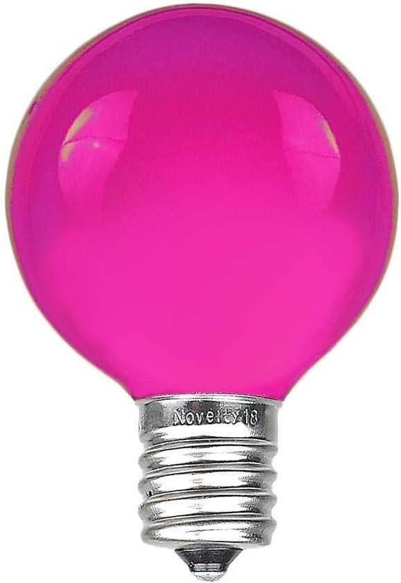 100 Foot G50 Outdoor Patio String Lights with 125 Purple Globe Bulbs – Indoor Outdoor String Lights – Market Bistro | Lumora