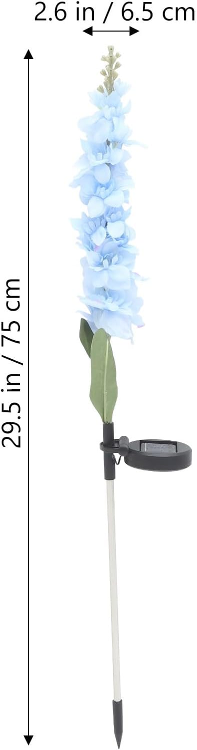 VICASKY Solar LED Violet Path Light 75cm Ground Insert Lawn Lamp Outdoor Landscape Lighting Blue Solar Garden Stake Light for Patio Yard Random Color