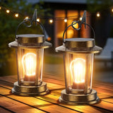 Solar Lanterns Outdoor Waterproof 2 Pack , Upgraded Solar Lights Outdoor, Bright Solar Powered Lanterns Decorative, Hanging Solar Lantern for Patio Garden Yard Path Porch Tree Decor(Antique Copper)