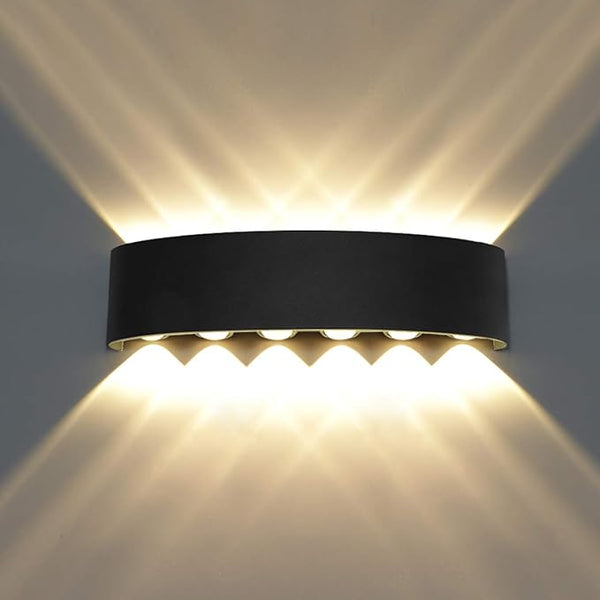 Kawell 12W Waterproof Modern Wall Light LED Wall Lamp Aluminum LED Wall Sconce Up Down Indoor Outdoor for Bedroom | Lumora