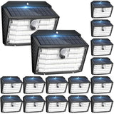 [16 Packs] Solar Motion Lights Outdoor, Ultra Bright Solar Fence Lights with Motion Sensor, IP65 Waterproof Security Light 3 Modes, 270° Lighting Angle, Wall Lights for Deck Patio Fence Garage Door