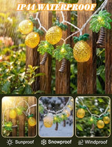Oviejo 8.5FT Tiki Bar String Lights,10 LED Palm Tree Pineapple Decorations Lights,Connectable Summer Fairy Lights for Tiki Bar,Patio,Garden & Party Decor