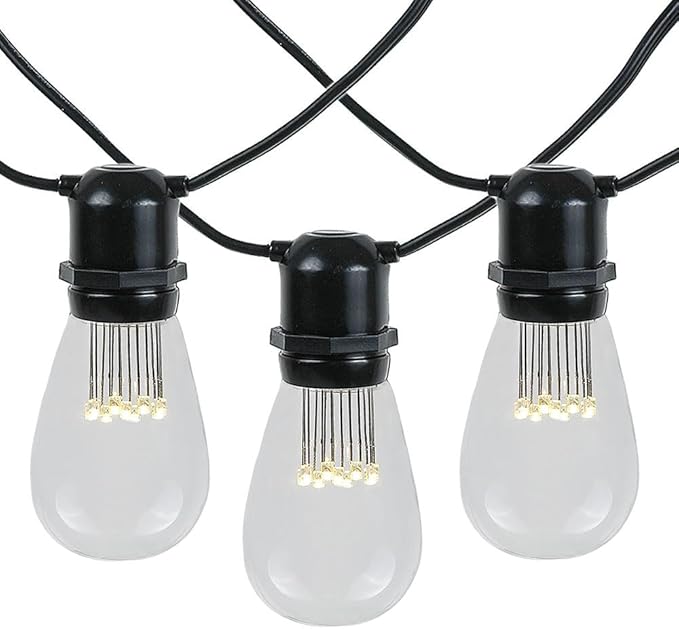 37.5 Foot S14 LED Edison Outdoor String Lights - Commercial Grade String Lights - Backyard Garden Gazebo – Cafe | Lumora