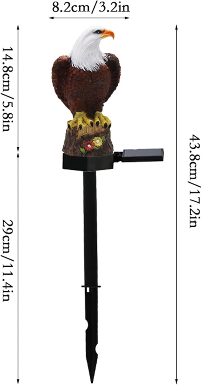 17in Solar Eagle Light, Resin Eagle Figurine Stake Light Garden Camping Eagle LED Light Outdoor Waterproof | Lumora