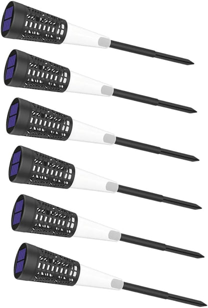 BESPORTBLE 6pcs Solar Garden Stake Lights Hollow Design Outdoor Courtyard Decorative Lamps for Lawn and Pathway Warm Lighting for Patios and Yards