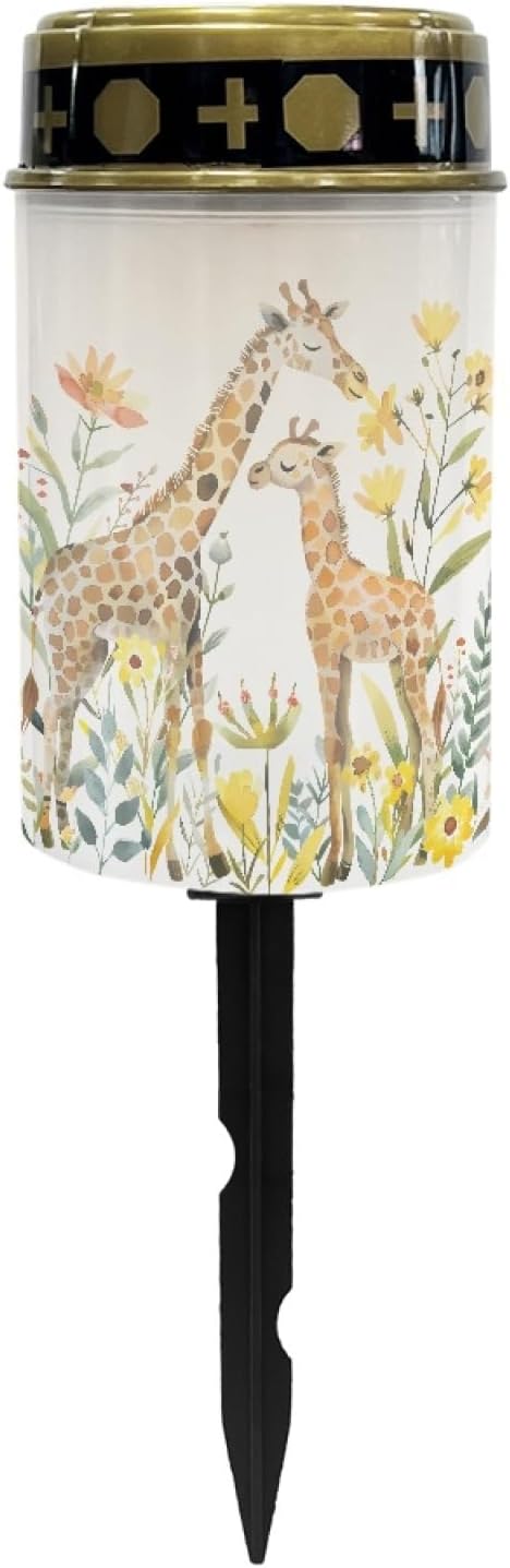 Giraffe Floral Solar Garden Lights Outdoor Solar Walkway Lights,Waterproof Solar Pathway Lights Solar Powered Fairy Lights for Home Path Yard,Festival Decoations