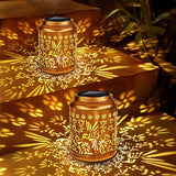 Brizled Hummingbird Solar Lantern Outdoor, 2 Pack Hanging Solar LED Lantern Waterproof, Warm White Outdoor Tabletop Lantern Lamp, Decorative Garden Lights for Patio Yard Porch Pathway Lawn Home Decor