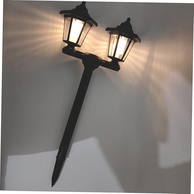 Sosoport Head Solar Garden Lights Ground Plug Solar Pathway Lights for Outdoor Decor for Lawn Patio Garden Park