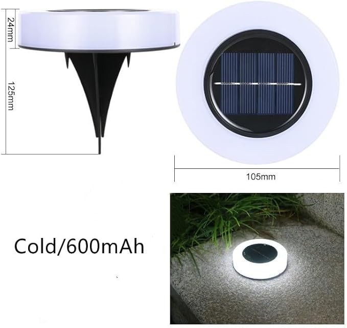 4 Packs Solar Lights Outdoor Garden Ground Lights IP44 Waterproof Solar Powered Pathway Deck Light for Lawn Walkway | Lumora